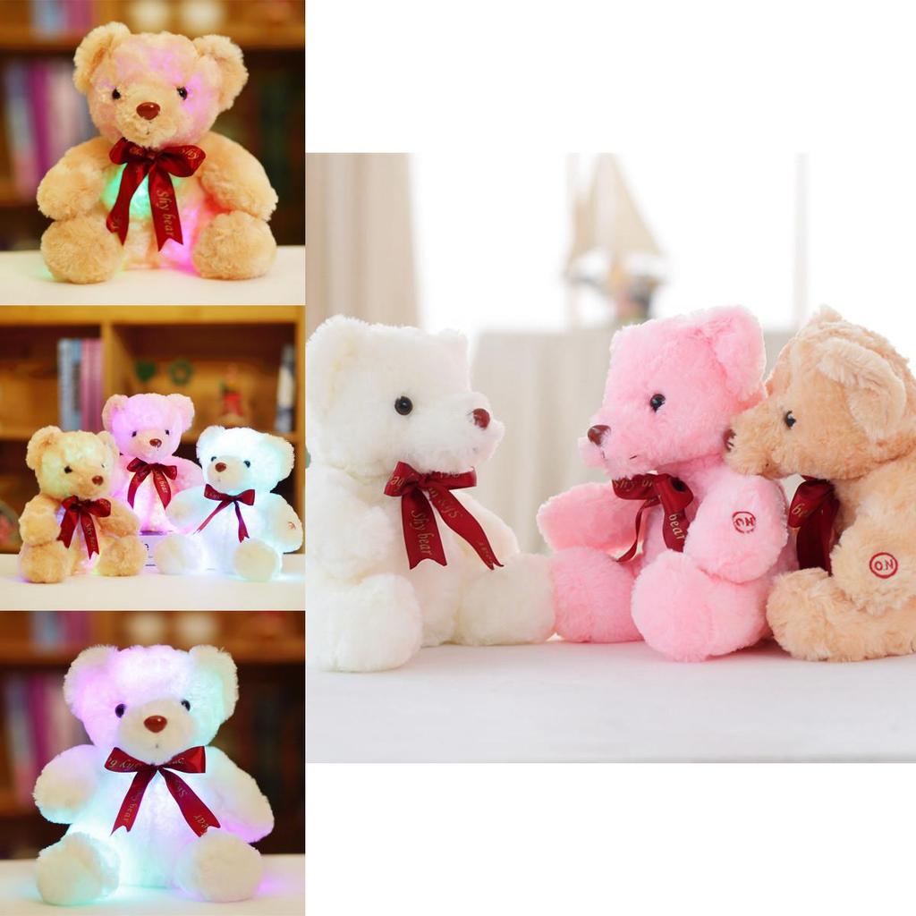 Adorable Grande Peluche LED Mignonne Ours en Peluche Lampe Veilleuse Pour Filles et Enfants