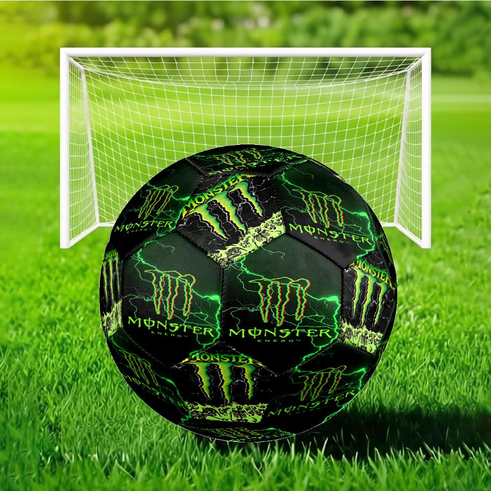 Powerful Energy Drink Logo Size 5 Soccer Ball, Suitable for Training and Matches, High-Elasticity, Wear-Resistant Material Gift for Fan