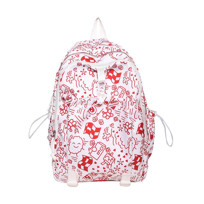 Schoolbag1011 new graffiti print backpack female Korean version trend high school student schoolbag junior high school student casual backpack