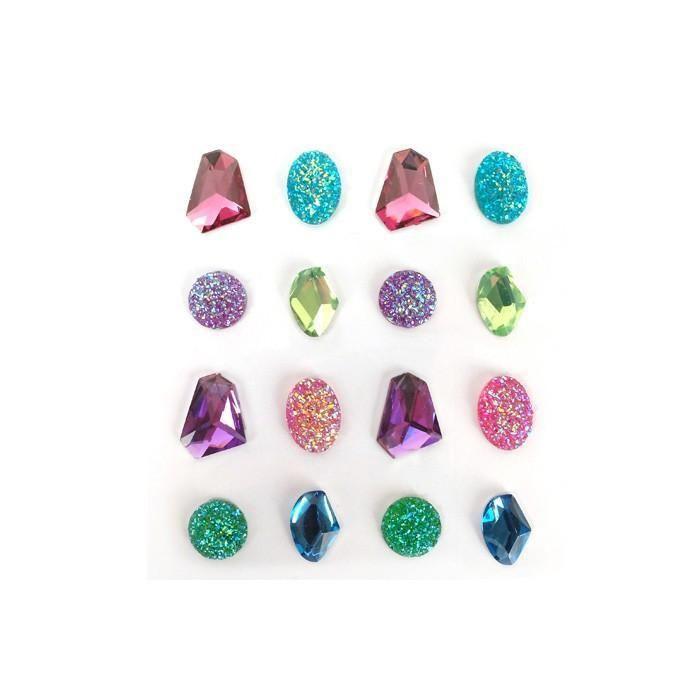 16 Multicolored Adhesive Gemstones 20 Mm