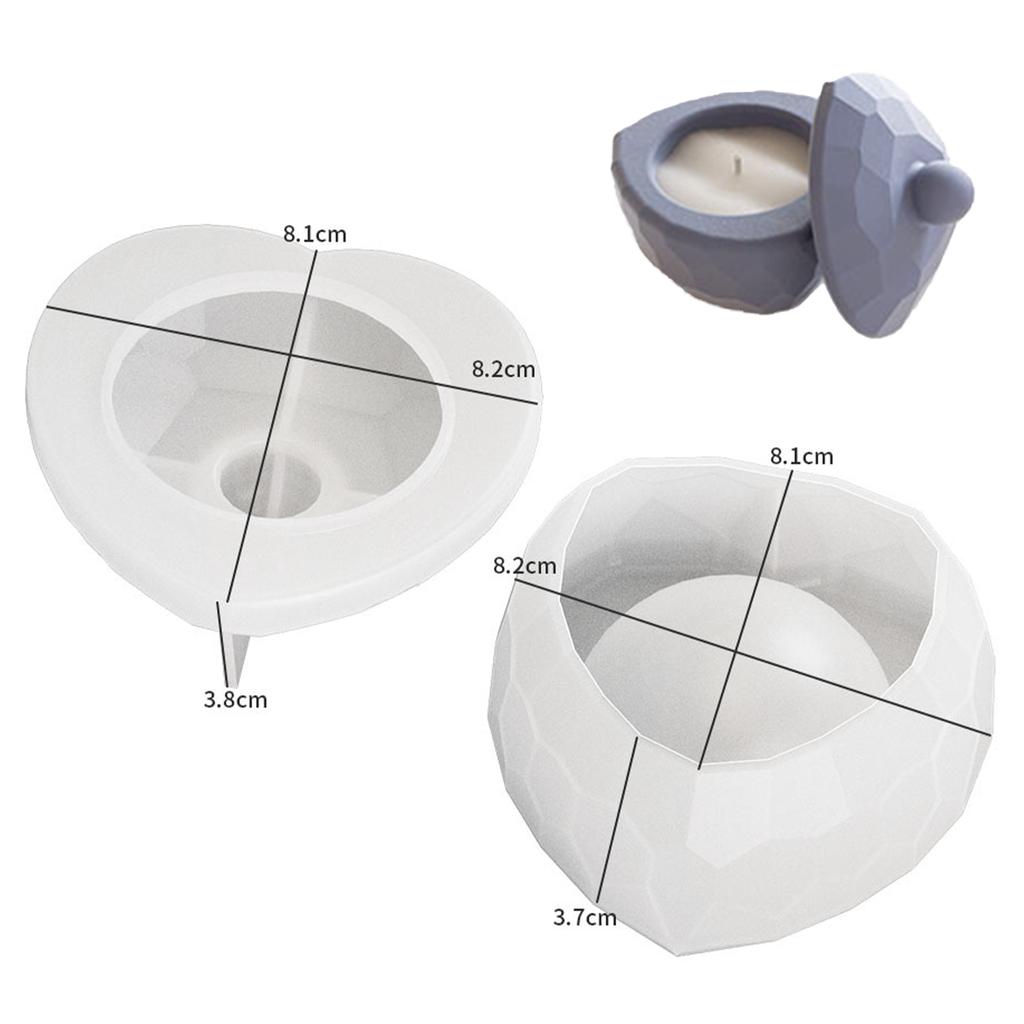 Relief Rose Flower Storage Box Silicone Molds Resin Candle Jar Ornament Mould Love Retro Candle Holder Heart Concrete Cup Mold