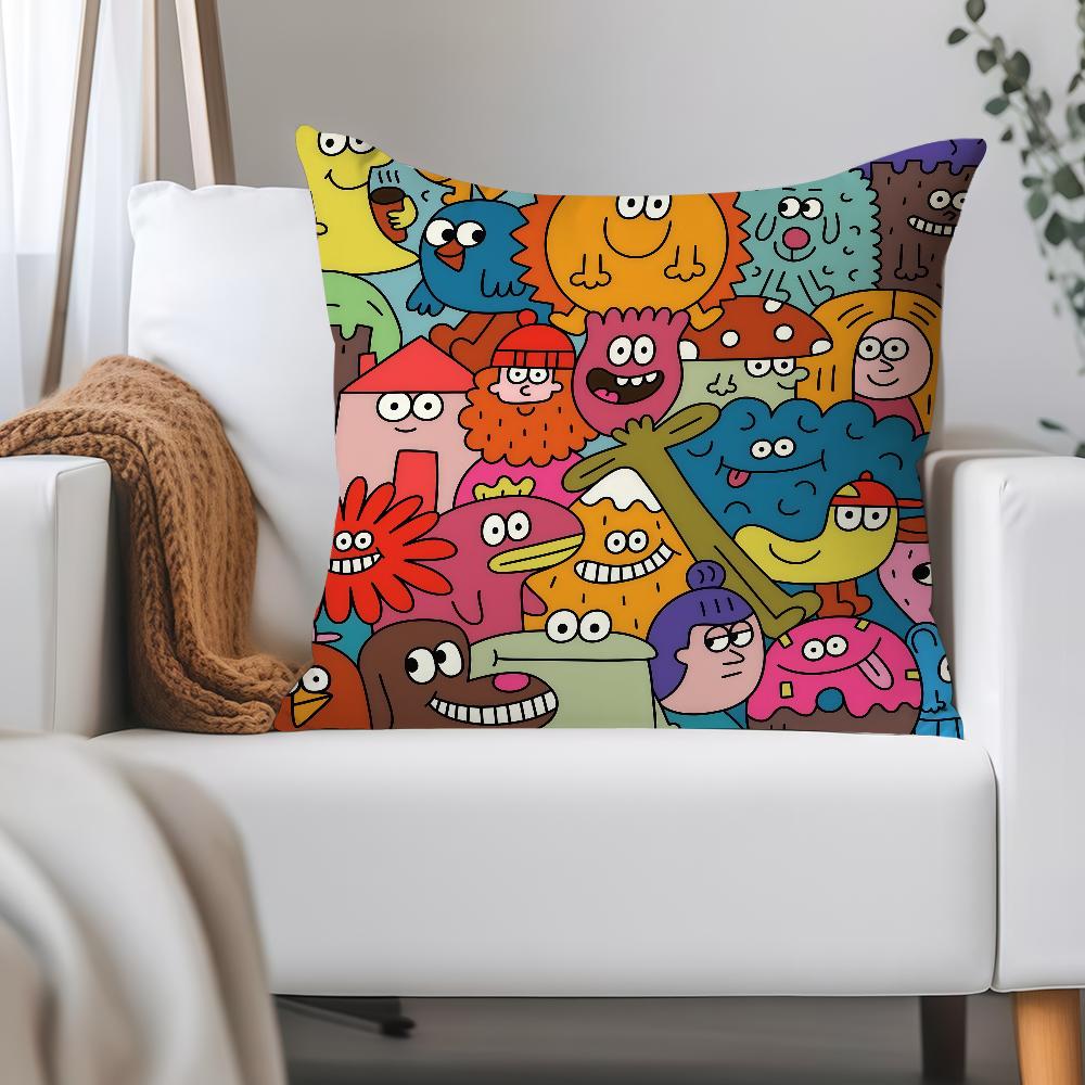 Арт Иллюстрация Н-нина Дзивульская Наволочка Применимое Пространство Для Гостевых Комнат Интерьеров Автомобилей Офиса Декора Дома 12x12Inch