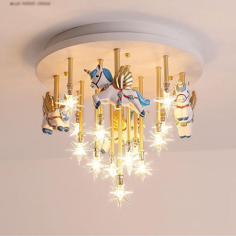 Pink Pegasus Children's Ceiling Lamp