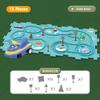 Puzzle Set Electric Tram Children's Toys DIY Track Play Mat Railroad Car Mini Road Signs Scene Jigsaw Puzzle Toys Boy Girl Gifts