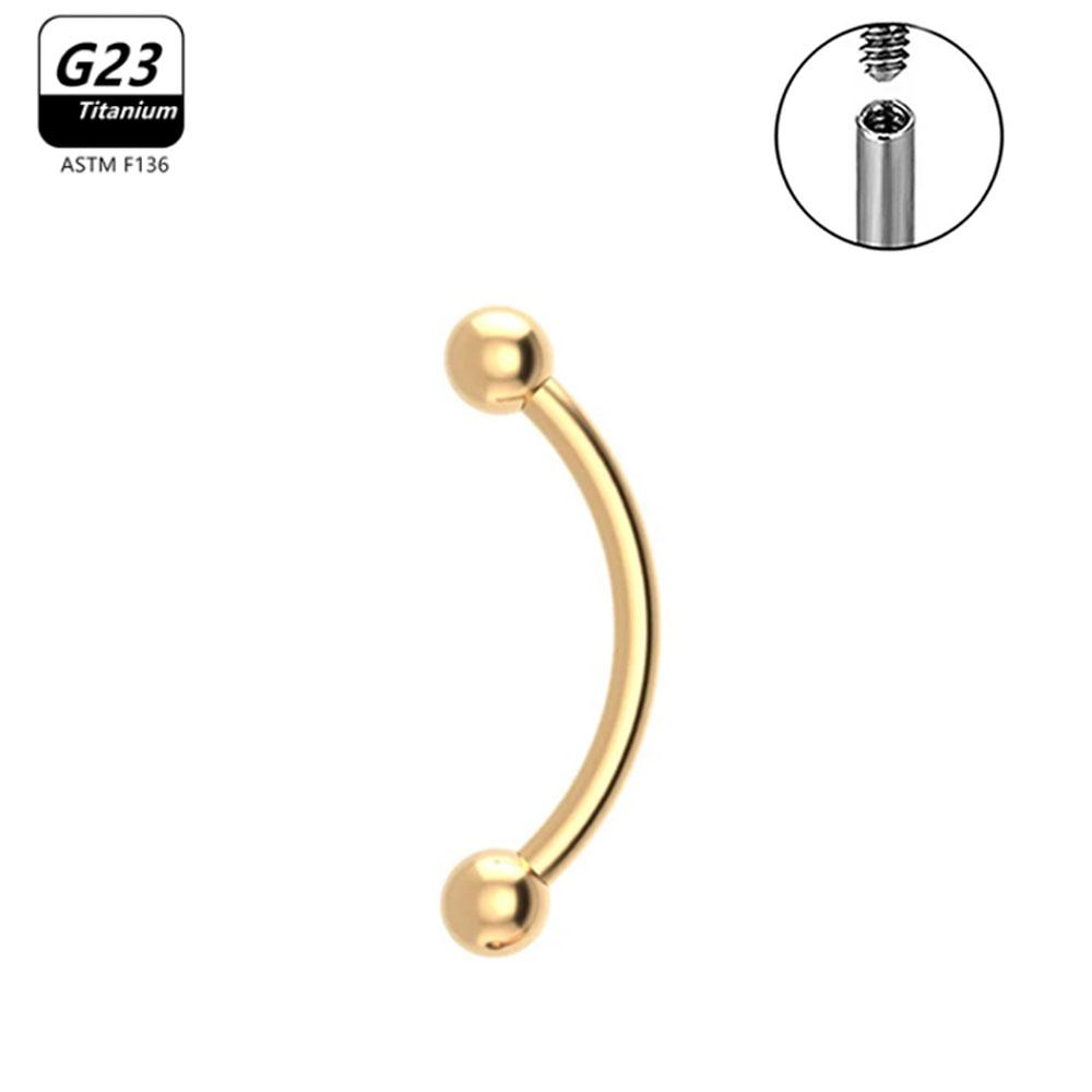 1/5/50 szt. Tytan G23 ASTM-F136 Piercingi Brwi kolczyk cyrkonia Gwint wewnętrzny Brwi Ciało Cyrkonia Hurt