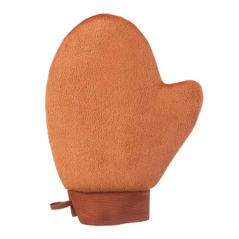 

Рукавица для автозагара, многоразовая ванна для тела, лица, чистящие средства, аппликатор для загара на спине, отшелушивающая варежка для удаления загара, перчатки для ванны коричневый