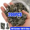 M5*16 Self Tapping Screws U Clamps Kit Universal Auto Engine Undertray Guard Fender Bumper Trim Retainer Metal Fastener Clip