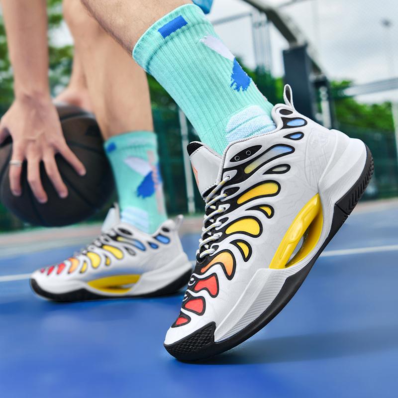 Men's Basketball Shoes Cushioned Breathable Sneakers Train Athletes High Quality Sport Shoes Non-Slip Night Light Casual Sneaker