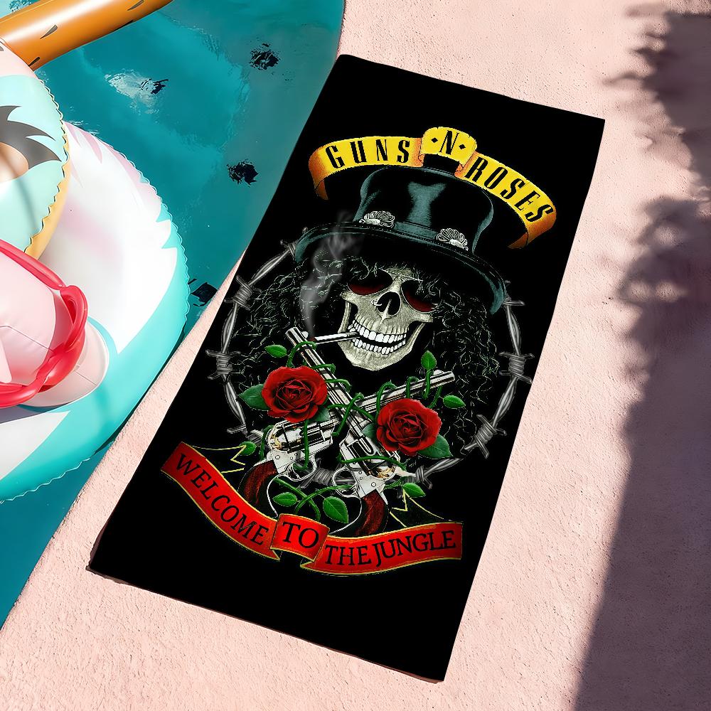 Bnad G-Guns N R-Roses-S Towel Sports Quick Dry Travel Camping Gear Sandproof Soft Light Large Beach Towel