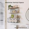 Wall-Mounted Bathroom Shelf with Storage Basket for Kitchen or Living Room
