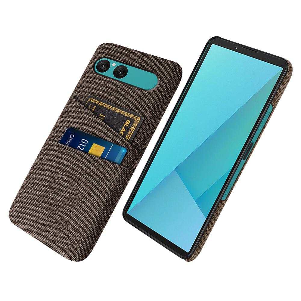 

For Sony Xperia 10 VII Case Cloth + Hard PC Phone Cover with Dual Card Slots H