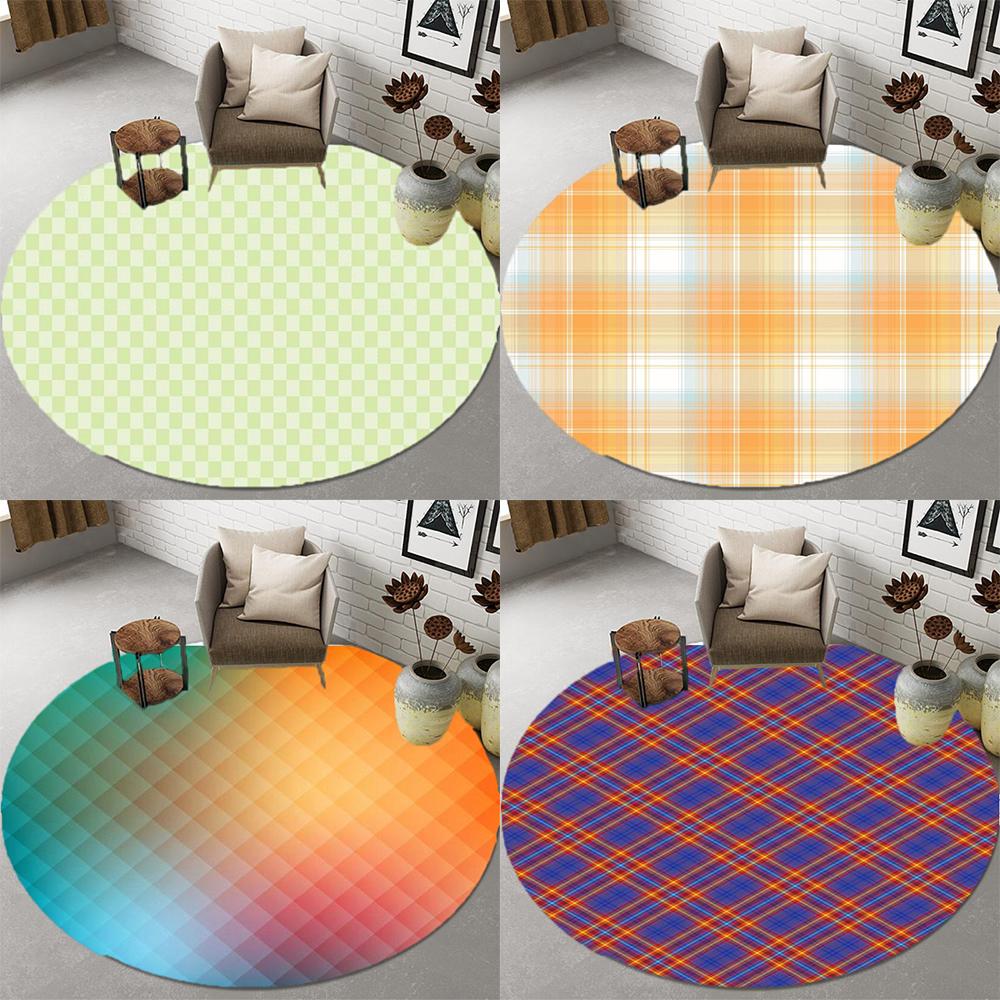 

Детские коврики для ползания, круглые коврики, клетчатые коврики для детской комнаты, коврики для спальни, домашний декор, круглые коврики для гостиной, геометрические коврики