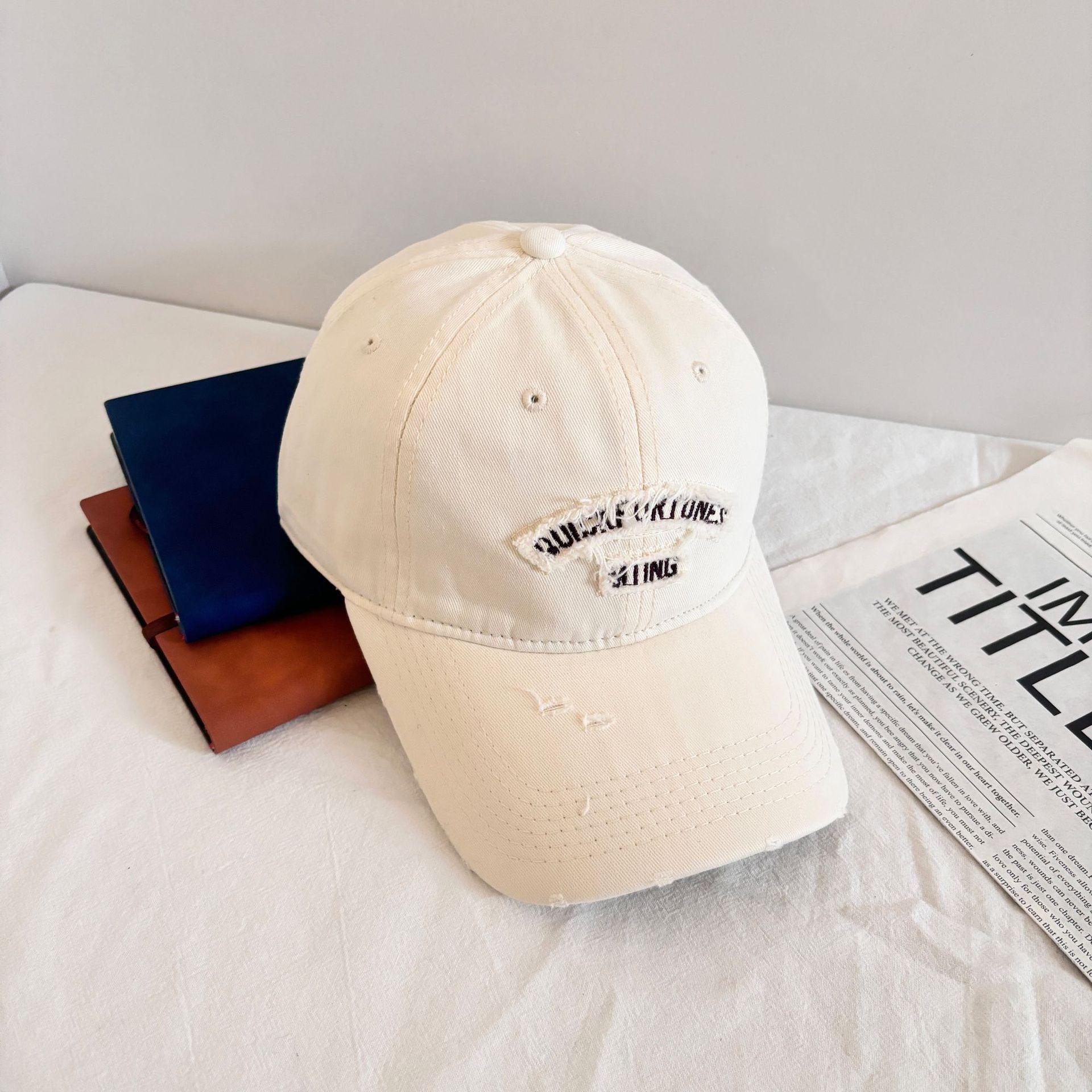 

Весенняя новая бейсболка с широкими полями, мягкий верх, солнцезащитный козырек, летняя, для улицы, маленькая универсальная кепка для лица M（56-58cm）