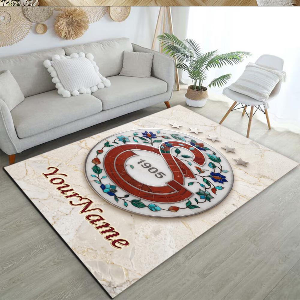 Galatasaray Customizable Name Floor Mat Suitable For Study Room Living Rooms Entryway Balcony Antislip Carpet Anime Office Decor