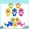 Cute Shark Finger Family Toy For Kids Plastic Material, Bag Packaging