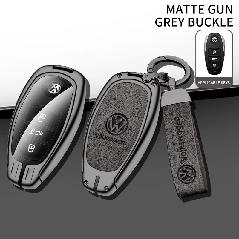 VW GTI GOLF 2026 Hot For VW VOLKSWAGEN Zinc Alloy Leather Car Key Case Cover Protector Shell for Volkswagen VW Golf 6 Mk6 Tiguan