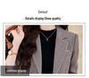 Autumn/Winter Houndstooth Blazer: Slimming, Versatile, High-End Casual Suit Top