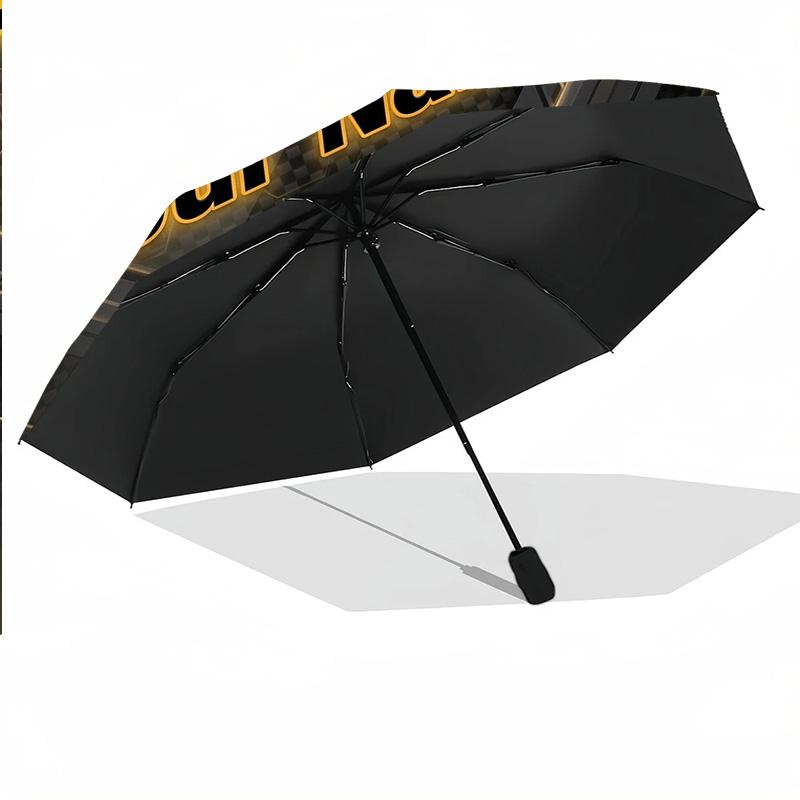 Boston Bruins Automatic 8‑ribs Umbrella, Custom Name Text Personalized Folding Umbrella Rain Sun Gift