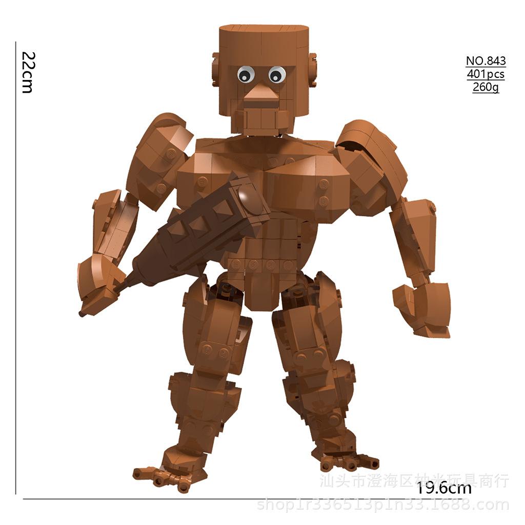 

ИИ Гора и Море Проход Тунг Тунг Сахур Деревянные Фигурки — Все Абстрактные Игрушки-Орнаменты из Строительных Блоков