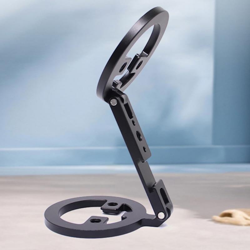 360 Rotating Aluminum Alloy Phone Holder Rack Support Suction Car Mount Magnetic Attachment For Stable Device Positioning