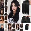 Hair Extension Synthetic Hair Bangs Middle Part Fringe Hair Pieces  for Women