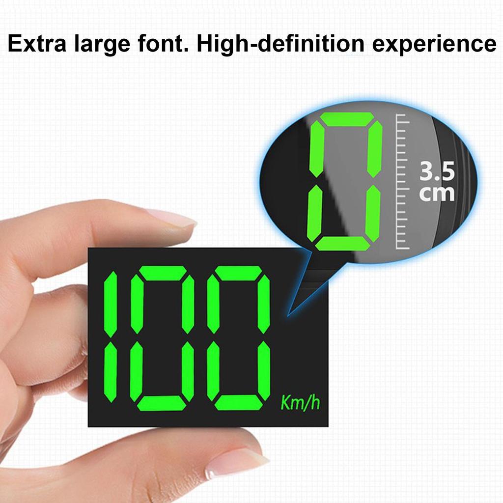 GPS Speedometer Auto HUD Gauge Digital Display Real-Time Windshield GPS Speedometer for Dashboard Offroad Vehicle Taxi Racing