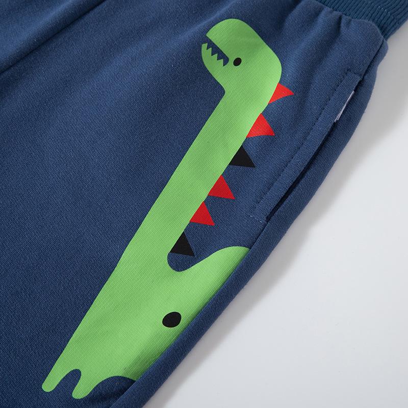 2025 Children's Cartoon Dinosaur Cotton Pants - Boy's Trendy Casual Trousers