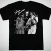 Jackson Browne Linda Ronstadt im Konzert signiertes T-Shirt schwarzes T-Shirt S-5XL
