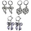 Fashion Bowknot/Thread Star Charm Earrings Temperament Dangle Earrings Sweet Cool Pendant Earring Party Jewelry
