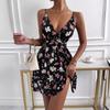 2026 new retro floral French women's suspender dress