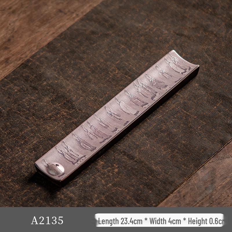 Guochao River & Mountain Ceramic Incense Holder - Retro Incense Stick Tray for Indoor Use
