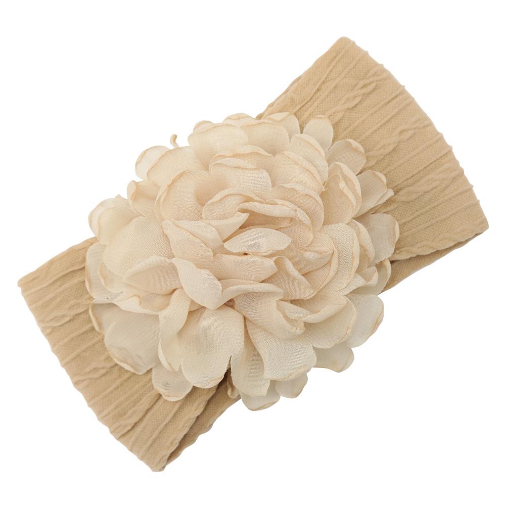 Chiffon Flower Nylon Baby Headbands Children's Hair Bands Infant Soft High Elastic Headdress Solid Boys Girls Hair Accessories