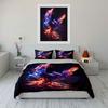 Fiery Phoenix Themed Art Set  Kid'S And Adults' Bedroom Decor, Exquisite Three-Piece Bedding Set Gift