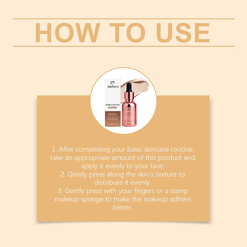 

Ivory White Sunscreen Foundation Color Changing Makeup Long Lasting Natural Coverage Skin Tone Daily Wear Cosmetic one size