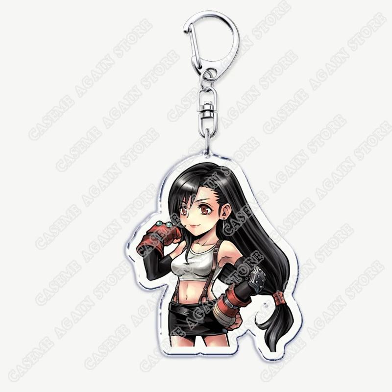 Portachiavi Gioco d'Azione per Accessori Portachiavi Gioielli Portachiavi Cloud Strife Ffvii Tifa Sephiroth Vincent Valentine Regali per Fan