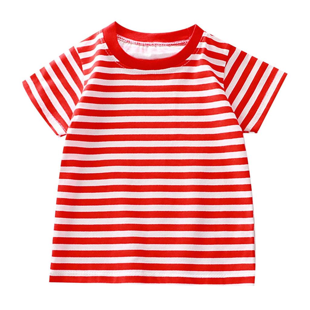 Children's Casual Short-sleeved Printed Round Neck Fashionable T-shirt Top