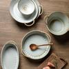 Nordic Japanese Ceramic Dinnerware Set: Creative Plates, Bowls, and Deep Dishes.