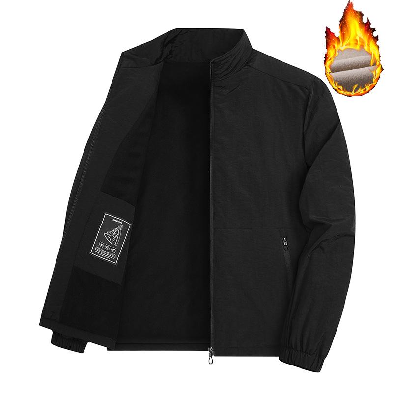 Men's Windproof Lapel Coat: 2025 New Style Solid Color Loose Casual Business Jacket for Spring & Autumn