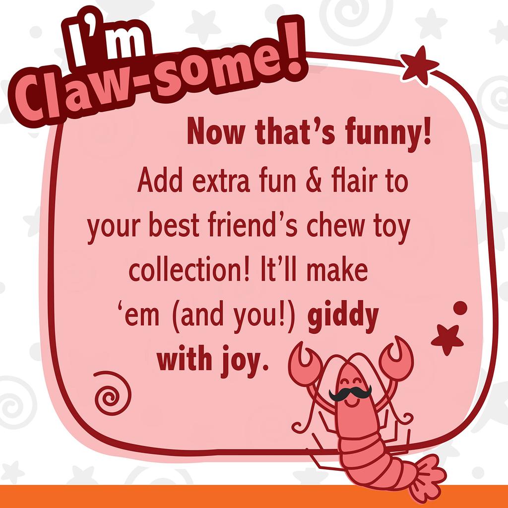 Nylabone Lobster Dog Toy Power Chew Cute Dog Toy for Aggressive Chewing Fun Filet Mignon Flavor – – Twist! (Small/Regular) (1 Count)