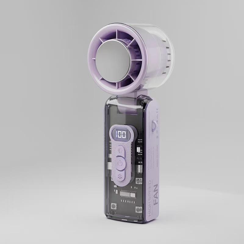 

2026 Mini High-Speed Handheld Fan with Long Battery Life and Ice Pack - Portable Cooling for Students and Outdoor Use Standard рожевий