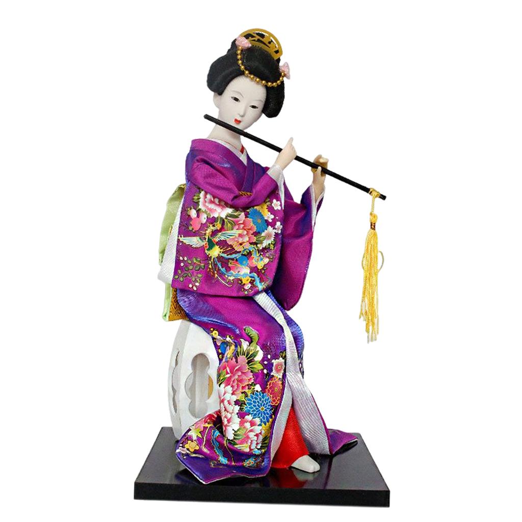 Japanische Kimono-Geisha-Puppe, Deko-Statue, Geburtstags-/Schlafzimmer-Sammelfigur, Heimgeschäft, Büro, Schlafzimmer, Tischdekoration
