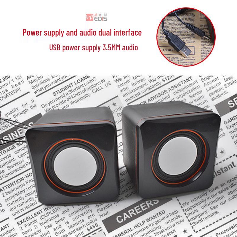 D-02A Portable USB Mini Speaker for Phones, Laptops, and Desktops
