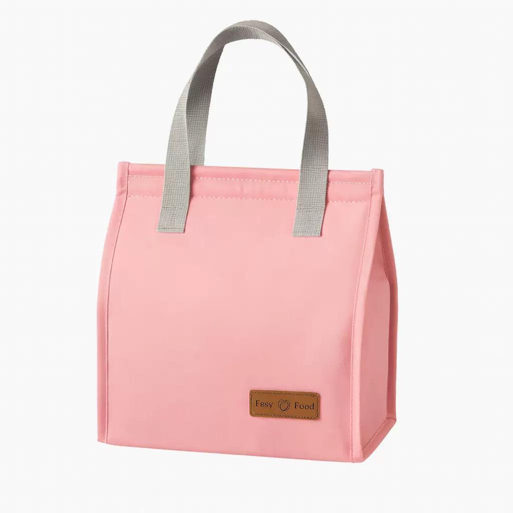 Portable Insulated Bento Lunch Bag: Large Capacity, Hand-Held Cooler with Dopamine Aluminum Foil for Office Workers and Students