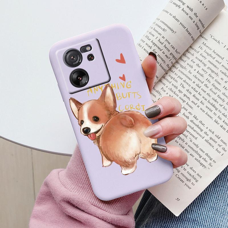 Cute Cat Case For Xiaomi 13T Pro Silicone Soft Back Cover Lovely Cartoon Painted Capa Shell For Xiaomi 13T Fundas 13tpro Coque