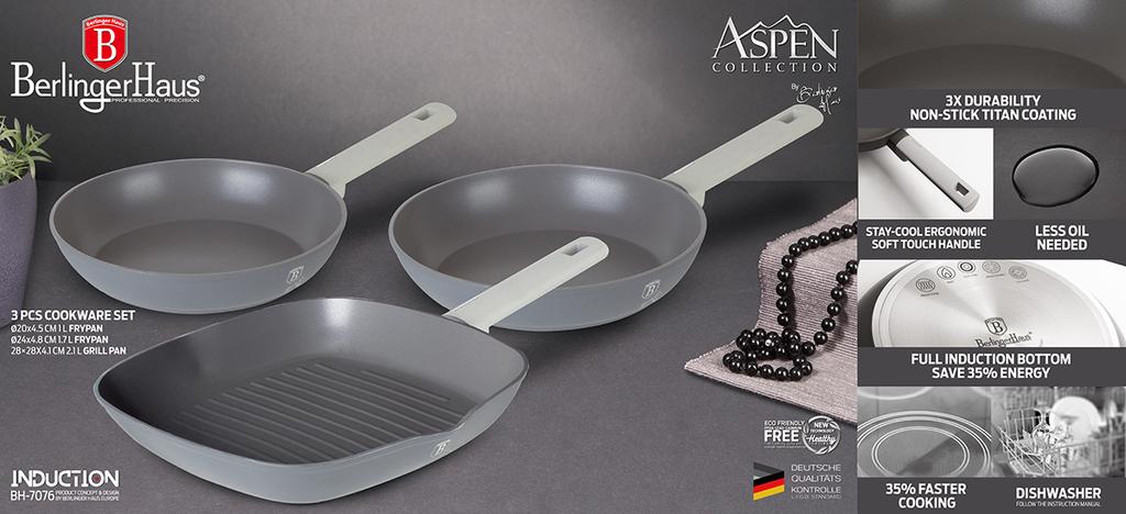 Berlinger Haus Bh-7076 Aspen Titanium Frypan Set