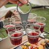 Folding Beverage Rack - Lightweight And Sturdy, With Easy To Grip Handle, For Office Parties Outdoor Beverage Racks