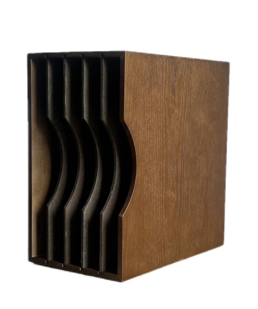 Supporto per Dischi in Vinile, Scaffale Organizzatore in Legno per CD, Supporto per Giradischi Retro con Vano Portaoggetti, Rastrelliera Espositiva Decorazione per la Casa Vintage