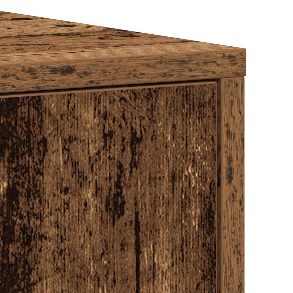 Bathroom Cabinet with Rustic Wood Look 30 x 30 x 183.5 cm Engineered Wood