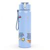1PC Bear Cake Dessert Cute Print 750ml Color Plastic Sports Water Bottle Leakproof Flip Straw Lid Suitable for Sports Office Home Use