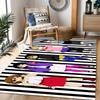 Anime Characters Pose Carpet Suitable for Entryway Study Room Outdoor Dining Room Antislip Carpet Anime Office Decor Best for Christmas